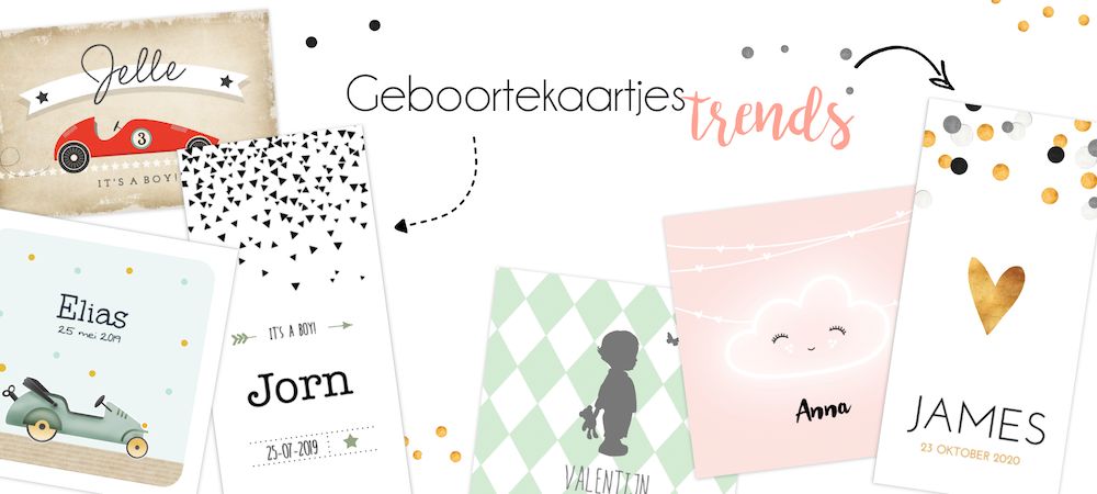 de leukste Geboortekaartjes trends