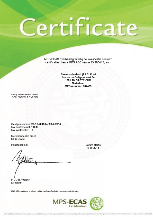 MPS certificate