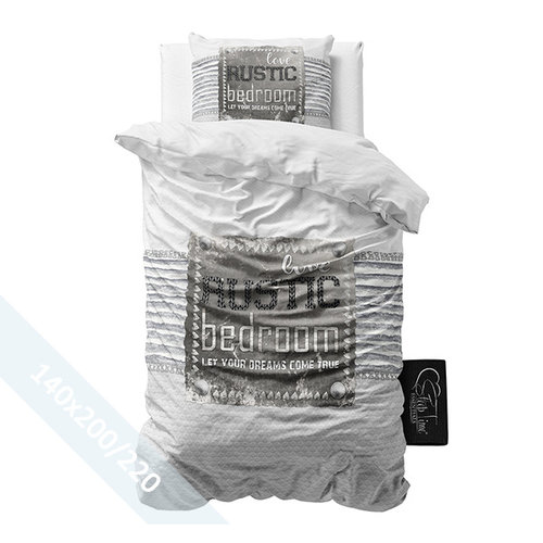Sleeptime Dekbedovertrek - Rustic - Grijs - 140x220 cm Sleeptime Dekbedovertrek - Rustic - Grijs - 140x220 cm