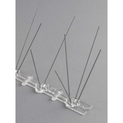 Duivenpinnen op kunststofstrip van 50 cm, met 30 RVS-pinnen, MIC103 - 0,5 mt/st