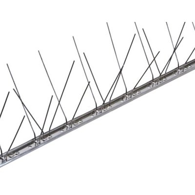 Pigeon bird spikes STAINLESS STEEL strip NON FLEXIBEL 60 spikes, MIC760 - 1 m/strip