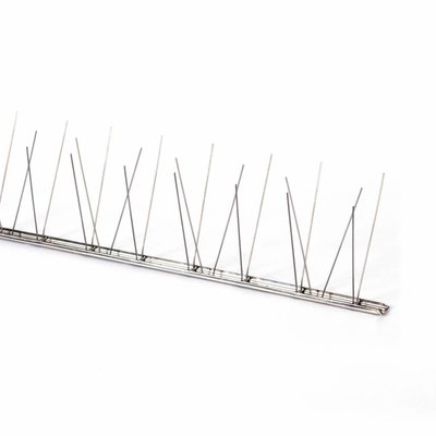 Anti-duivenpinnen op NIET FLEXIBILE RVS-strip 1x 100 cm met 60 pinnen, MIC260
