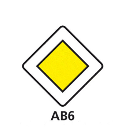 Panneaux de signalisation Type AB : Priorités particulières