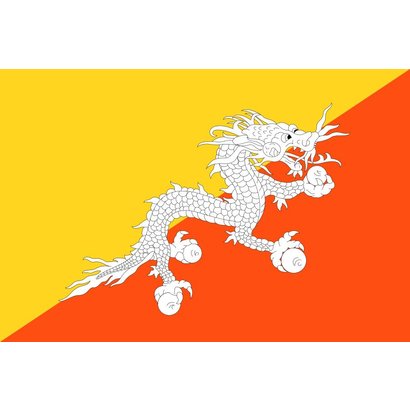 Vlag Bhutan Bhutaanse vlag