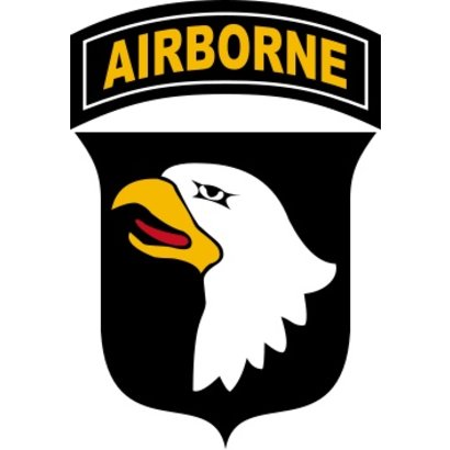Vlag 101st Airborne vlag wit