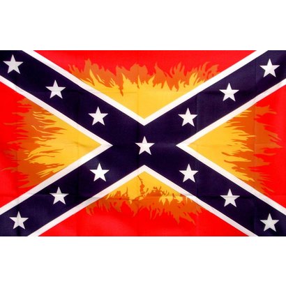 Vlag Confederate Flames Vlammen vlag