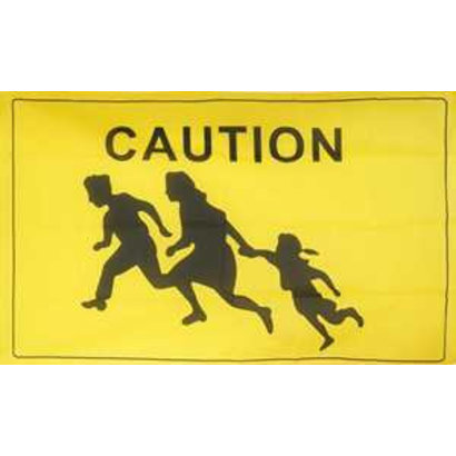 Vlag Vlag Caution Opletten