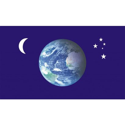 Vlag Aarde Earth Moon Stars vlag