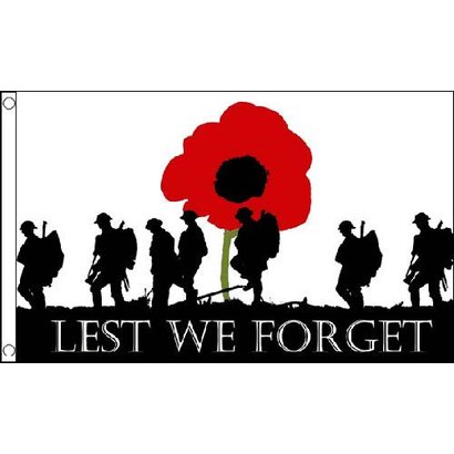 Vlag Poppy Lest We Forget 1e Wereld Oorlog vlag
