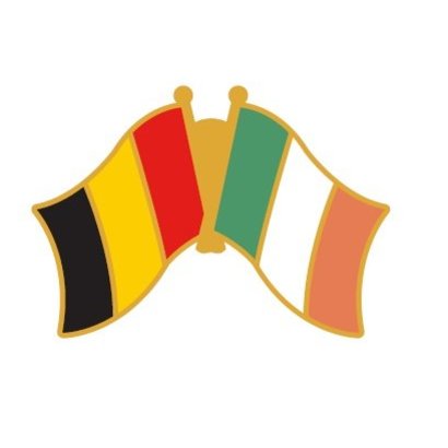 Speldje Belgie - Ierland vlag Vriendschapsspeldje
