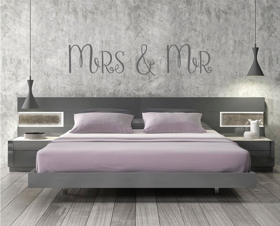 Muursticker Mrs & Mr