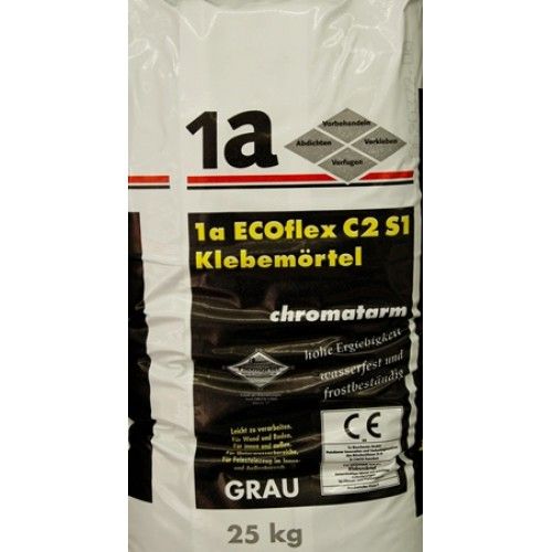 1 A Eco Flex Gray 25 Kg Tile Adhesive Ninos Naturalstone Tiles Natural Stone Tile Adhesive
