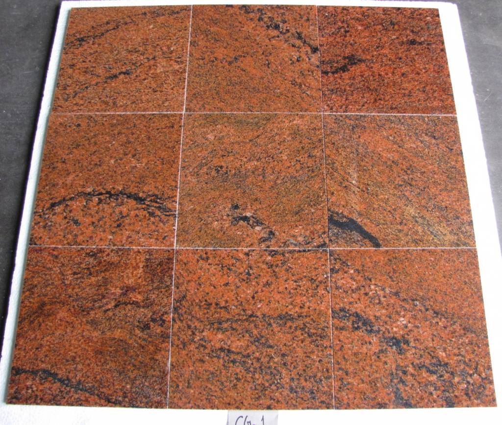 Multicolor Red Granite Tiles For 24 90 M² Ninos Naturalstone Multicolor Red Granite Tiles Polished Chamfer Calibrated 30 5x30 5x1cm