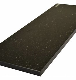 Black Star Galaxy Natuursteen vensterbank gepolijst oppervlak, 1. Keuz, rand tot 1 lange zijde en 2 korte zijden afgeschuind en gepolijst, is het mogelijk om ook te meten!