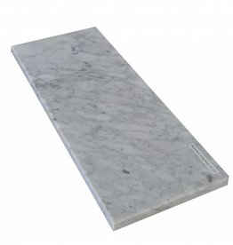 Bianco Carrara Marmeren vensterbank gepolijst oppervlak, 1. Keuz, rand tot 1 lange zijde en 2 korte zijden afgeschuind en gepolijst, is het mogelijk om ook te meten!