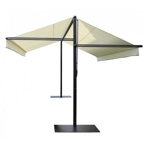 Leco Leco Dubbel Uitschuifbare Overkapping - Beige Leco Leco Dubbel Uitschuifbare Overkapping - Beige