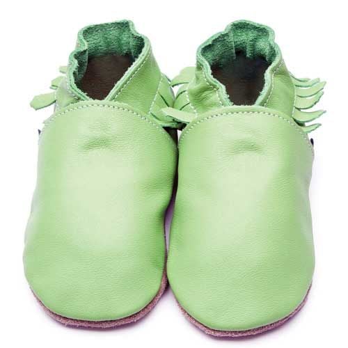 babyslofjes moccasin apple green