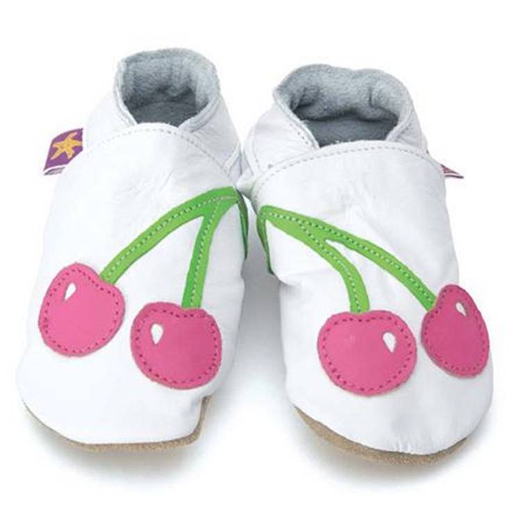 babyslofjes cherry baby white pink