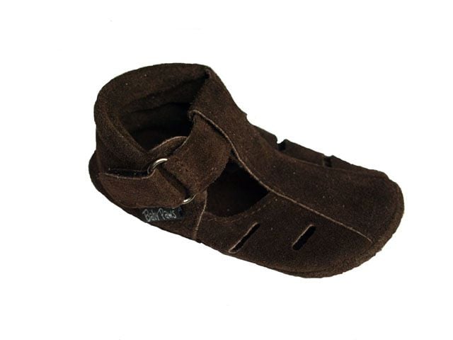 babyslofjes Sandal bruin suède