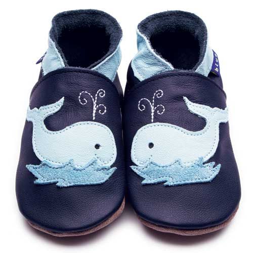 babyslofjes walvis navy blauw