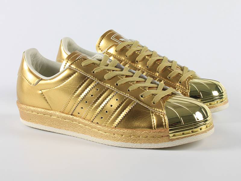 superstar metallic dames beige