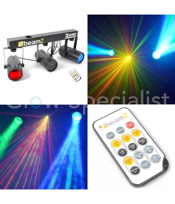 3-Some Lichtset 2x 57 RGBW LED\'s met Laser R/G - Glow Specialist ... 3-Some Lichtset 2x 57 RGBW LED\'s met Laser R/G - Glow Specialist ...