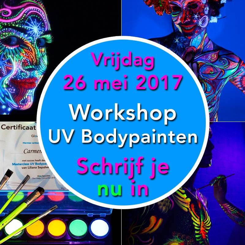 Workshop UV Bodypainten 26 mei 2017