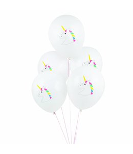 Eenhoorn verjaardagsdecoratie voor meisjes, 4e verjaardag Happy Birthday- decoratie, ballonnen voor kinderverjaardag van 4 jaar