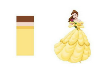Kleurenschema Disney prinses Belle