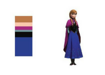 Kleurenschema Disney Prinse Anna