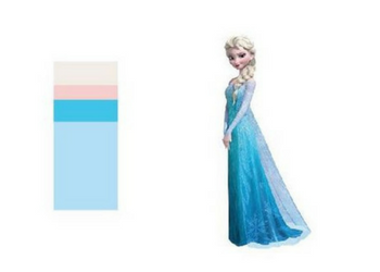 Kleurenschema Disney prinses Elsa