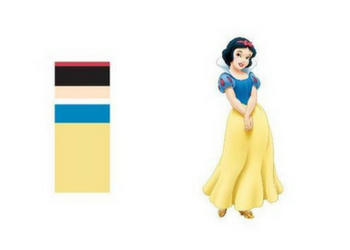 Kleurschema Disney prinses Sneeuwwitje
