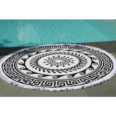 Call it Fouta! Greek Roundie black & white