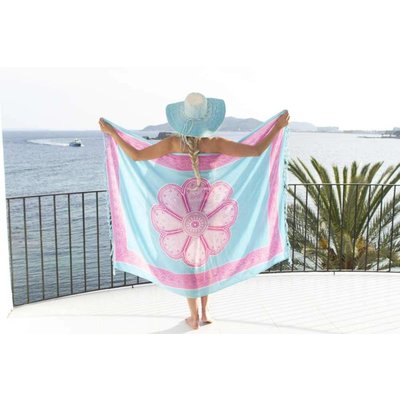 Pareo Flower soft blue soft pink