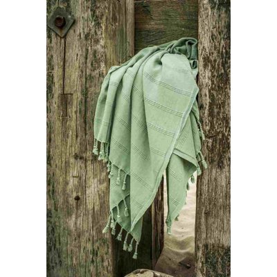 Hamams own hamamdoek Stone denim green 180x90