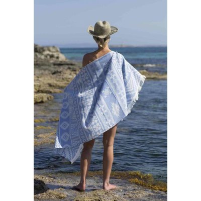 Call it Fouta! hamamdoek Aztec blue