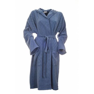 Sauna badjas Stone denim blue maat M