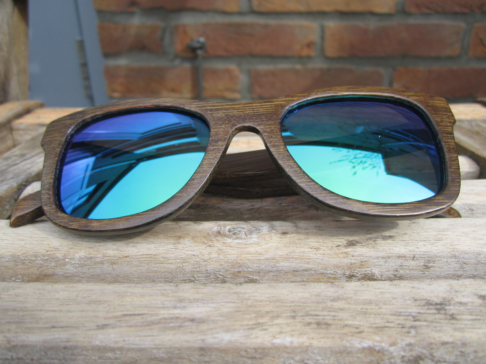 houten zonnebril