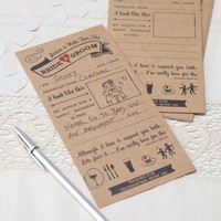 Kaartjes alternatief gastenboek (10 stuks)