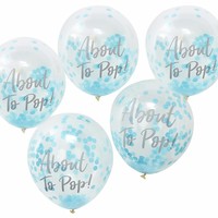 Ballonen About to pop blauw (10 stuks)