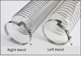 Brug slangklem met linkse en rechtse spiraal