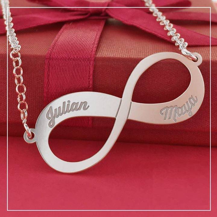 Silver Infinity Engraved Necklace With Name Online Kaya Jewellery Uk Kaya Jewellery Silver Engraved Necklace Infinity