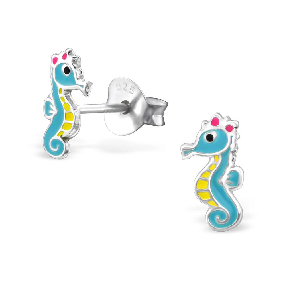 Cute Seahorse Stud Earring Online Kaya Jewellery Uk Kaya Jewellery Cute Seahorse Stud