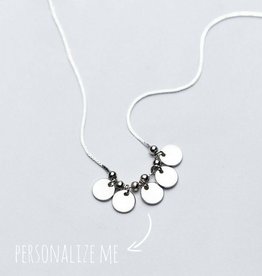 Personalised Engraved Mum Jewellery Online Kaya Uk Kaya Jewellery Silver Necklace With Engraving 5 Discs