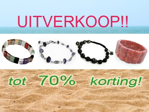 Uitverkoop edelsteensieraden