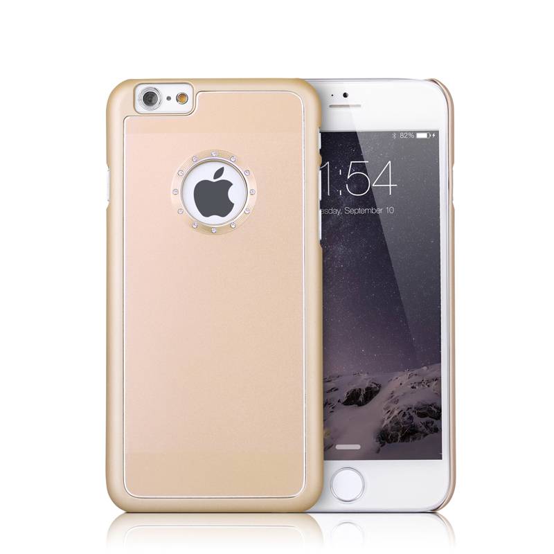 Iparts4U Iphone 6 En 6S Hoesje Aluminium Logo Snap Case Diamant Goud iparts4u kopen in de aanbieding