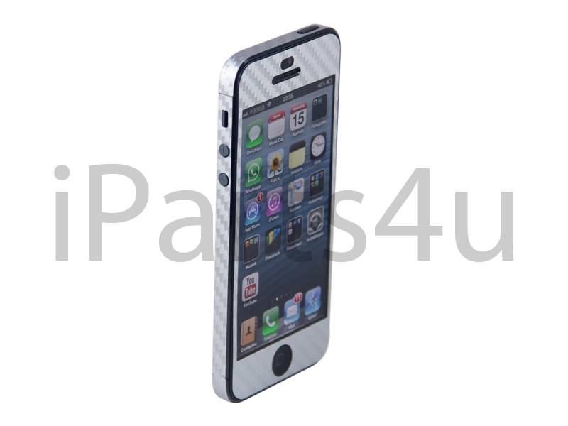 Iparts4U Carbon Skin Iphone 55S Zilver iparts4u kopen in de aanbieding