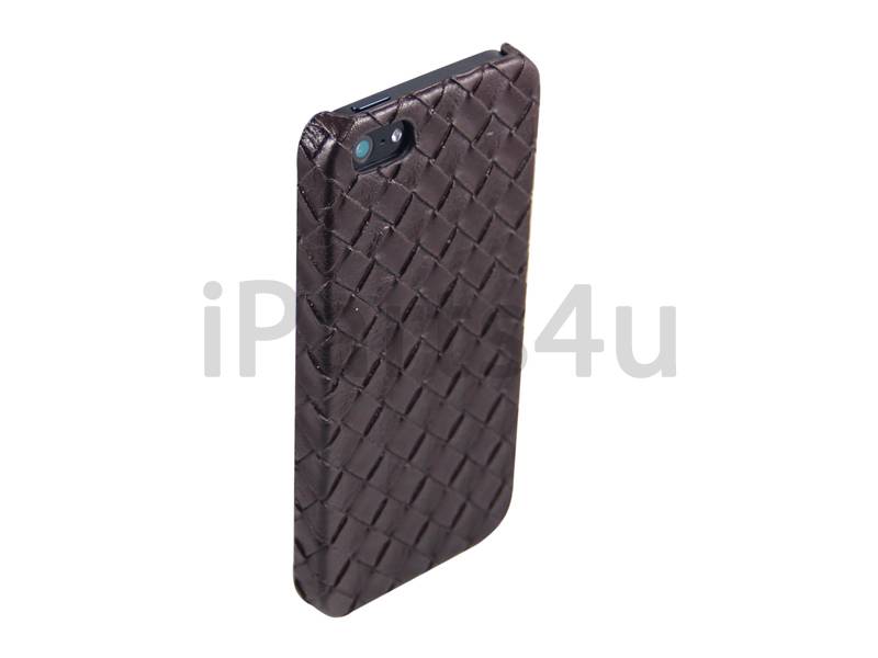 Iparts4U Gevlochten Leder Iphone 55S Hardcover Snap Case Bruin iparts4u kopen in de aanbieding