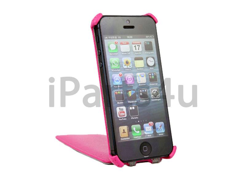 Iparts4U Flip Case Iphone 55S Klaphoesje Roze Leer iparts4u kopen in de aanbieding