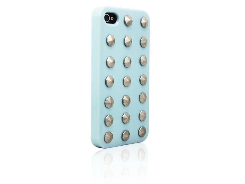 Iparts4U Hardcover Snap Case Hoesje Iphone 44S Ronde Studs Baby Blauw iparts4u kopen in de aanbieding